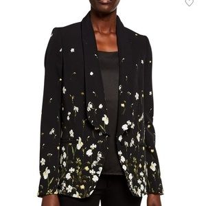 NEW ERDEM Black Daffodil Cady Blazer